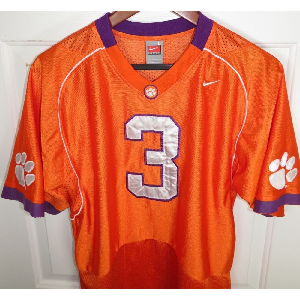 Vintage Nike Team Clemson Tigers #3 Football Jersey Y2K Youth Size LG